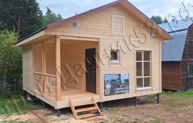 1 Каркасный дом Д–19, 6x6 м, 36 М², Тульская область, Заокский район, КП Наткино (2)